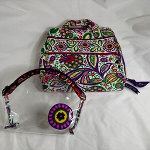 Vera Bradley Tech Organizer and Clear Pouch Set